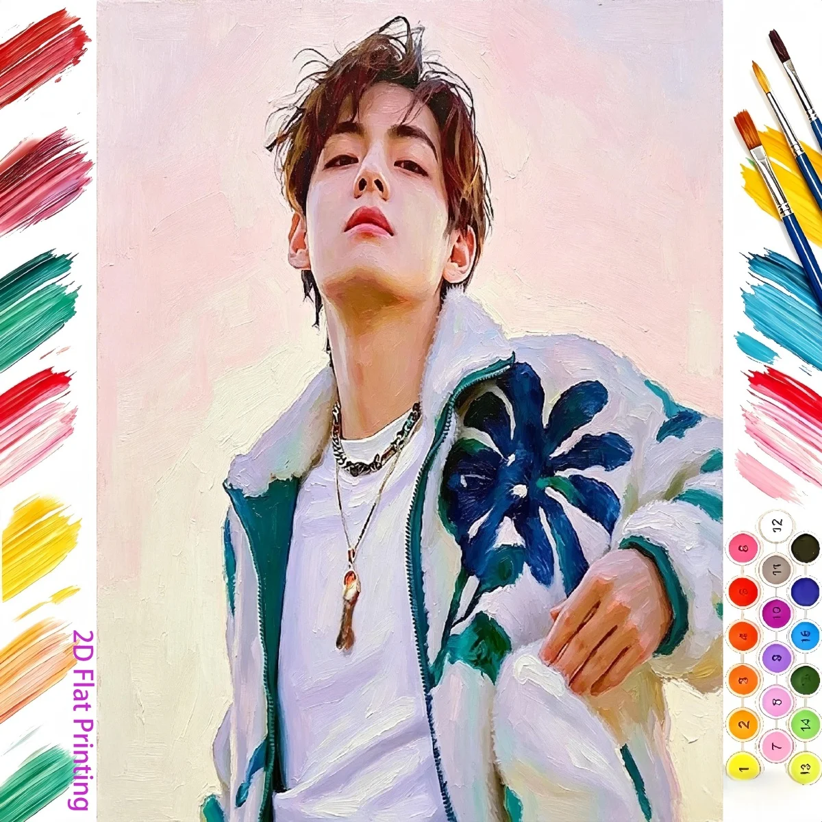 Korean Arts And Lifestyle - Kit de peinture par numéros professionnel,